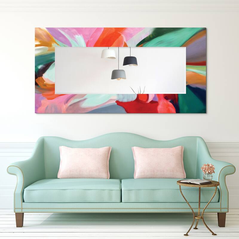 Abstract Rectangular Beveled Wall Mirror, Leaner,Large Mirror, Bathroom Mirror,Cheval Mirror,Ready to Hang