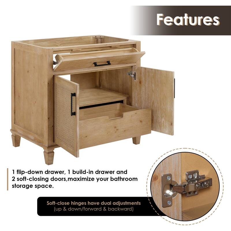 Altair Solana Bath Vanity Base without Top and Sink, no Mirror