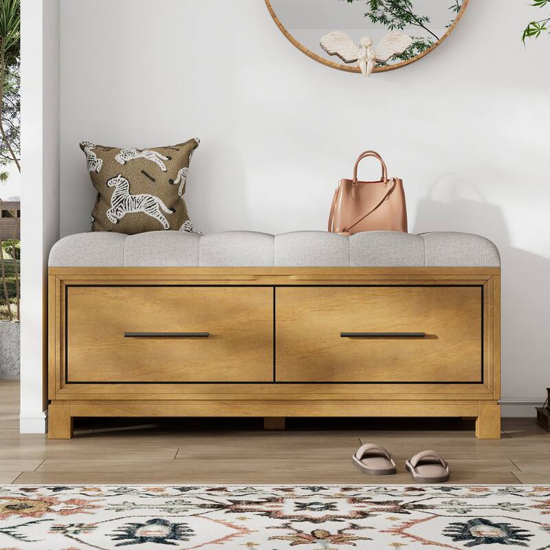 Shoe Bench with Removable Cushion