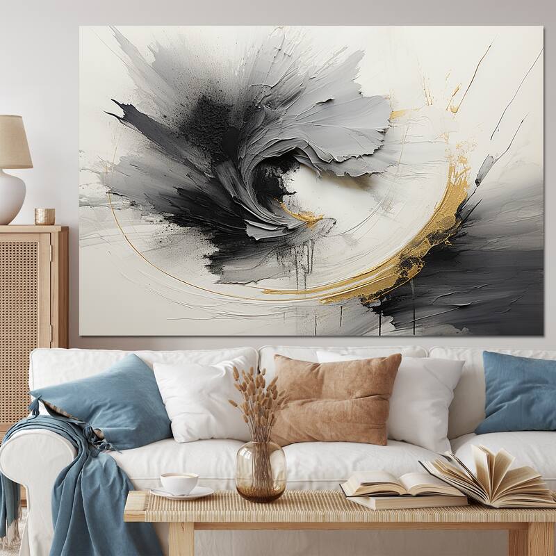 Designart "Infinite Motion III" Abstract Spirals Wall Art Living Room