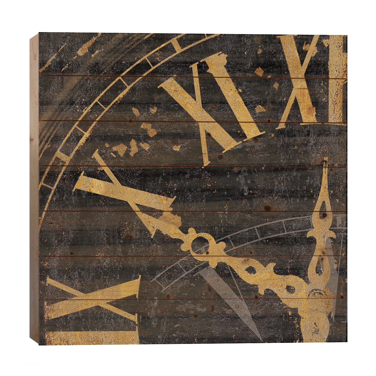 Roman Numerals II Print On Wood by Russell Brennan - Multi-Color