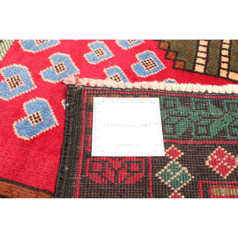 ECARPETGALLERY Hand-knotted Teimani Red Wool Rug - 2'8 x 4'7