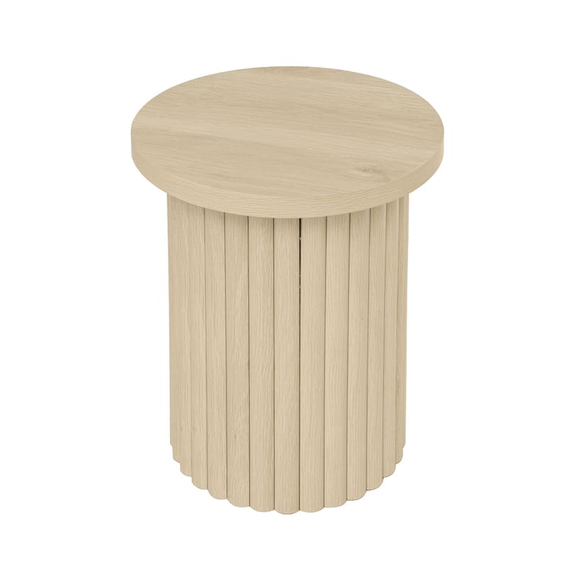 GDF Studio - Modern Metal Base Round Coffee Table Set of 2