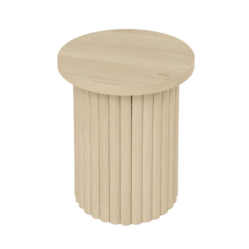 MDF Coffee Table Set with Slatted Legs & Non-Slip Pads