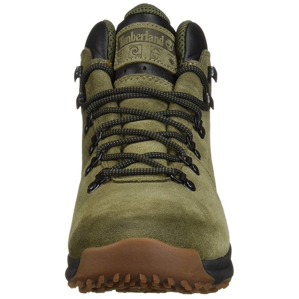 timberland world hiker boots in khaki suede