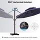 preview thumbnail 39 of 42, Crestlive Products 12ft Round Double Top Cantilever Patio Umbrella with 7-position Adjustment
