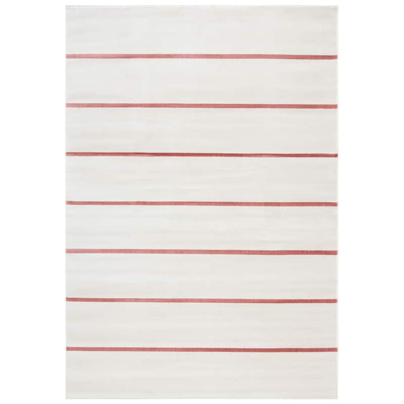 SAFAVIEH Orwell Fleda Modern Stripe Rug - 5'3" x 7'7" - Ivory/Rust