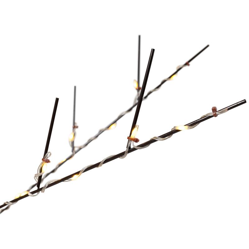 LED Lighted Rattan-Style Reindeer Outdoor Christmas Decoration - 46.5" - Brown