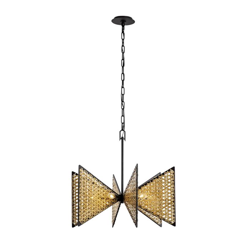 Varaluz Machina Chandelier - Matte Black/Sulihiya - 24"W x 21.75"H