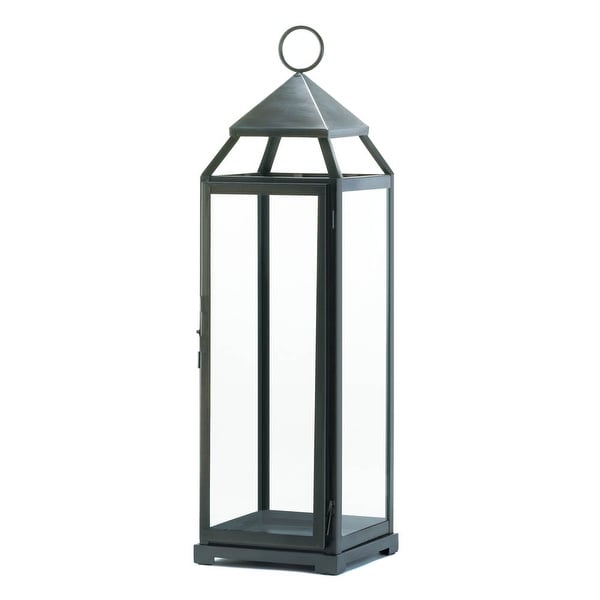 Novelty Tall Brushed Silver Lantern
