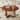 A natural and elegant deep red wooden coffee table