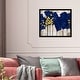 preview thumbnail 14 of 56, Oliver Gal 'Sapphire Movement' Abstract Wall Art Framed Print Paint - Blue, Yellow
