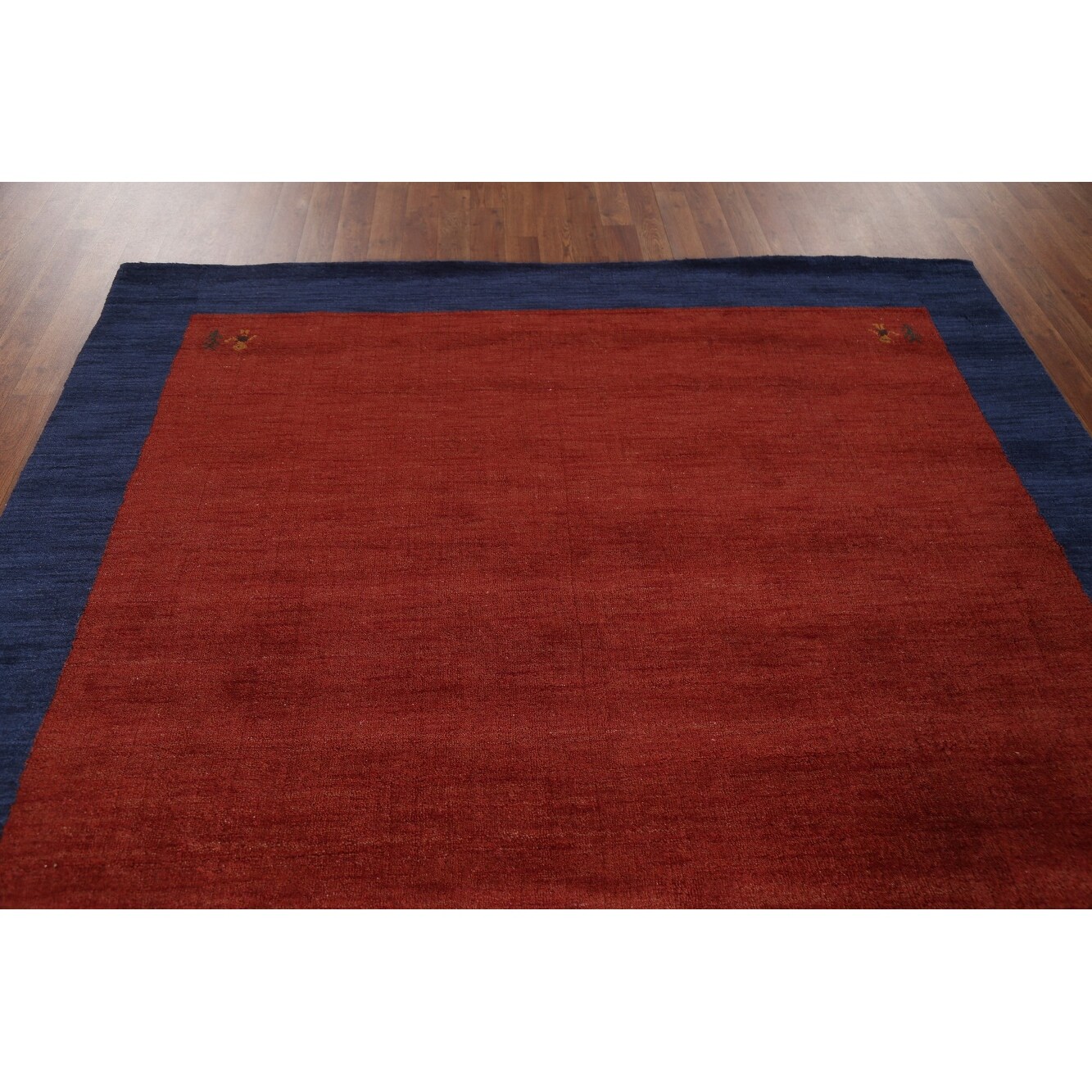 Rugsotic Carpets Hand Knotted Gabbeh Silk Mix 6'x9' Area Rug Contemporary Light Red White LSM634 Rugsotic Carpets Hand Knotted Gabbeh Silk Mix 6'x9' Area Rug Contemporary Light Red White LSM634