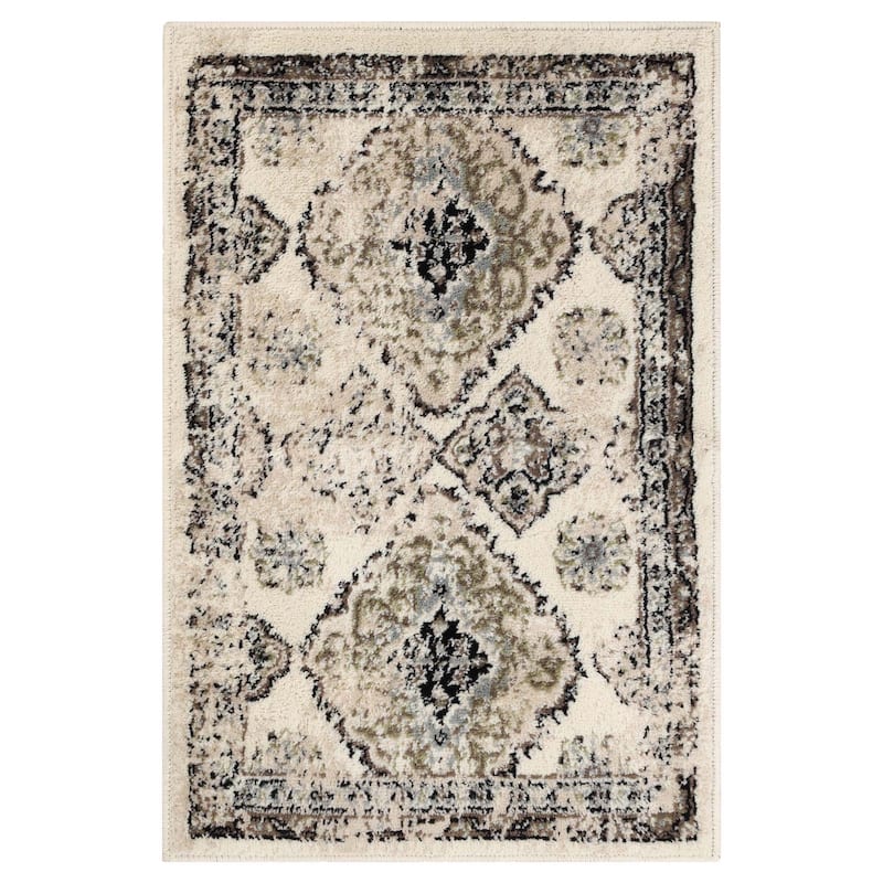 Superior Mayfair Distressed Damask Traditional Indoor Area Rug