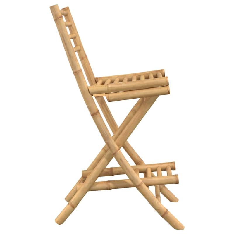 vidaXL Outdoor Bar Stool Natural Bamboo Standard Outdoor Bar Stool Size - 22.6 x 15.7 x 38.2