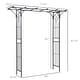 preview thumbnail 5 of 8, Outsunny 82” Decorative Metal Garden Trellis Arch with Durable Steel Tubing & Elegant Scrollwork, Perfect for Weddings