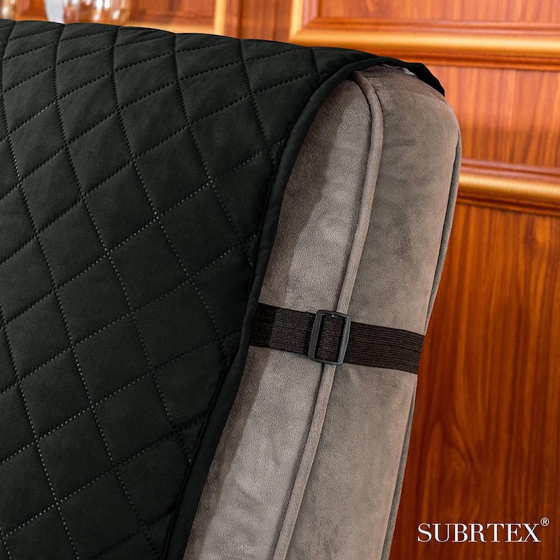 Subrtex Recliner Chair Reversible Washable Fitted Sofa Slip Cover - S