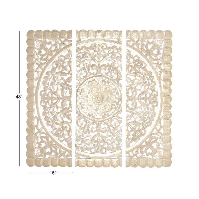 Wood Wall Panel Set Of 3 48W, 48H