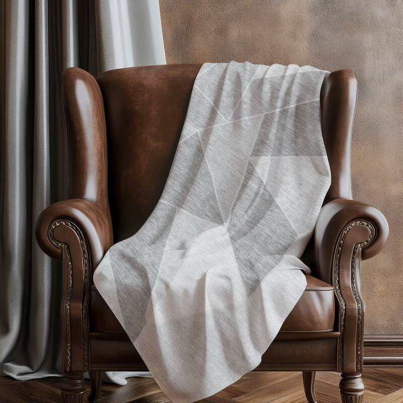 Premium Machine Washable Modern Contemporary Sherpa Throw Blanket