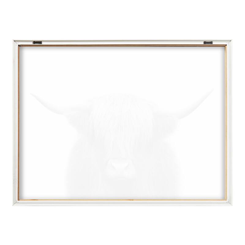 Kate and Laurel Hey Dude Cow Color Framed Glass by Creative Bunch Studio