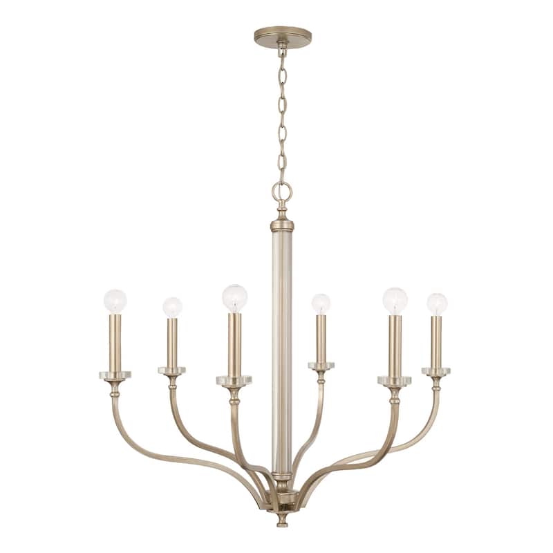 Breigh 6-light Brushed Champagne Medium Chandelier
