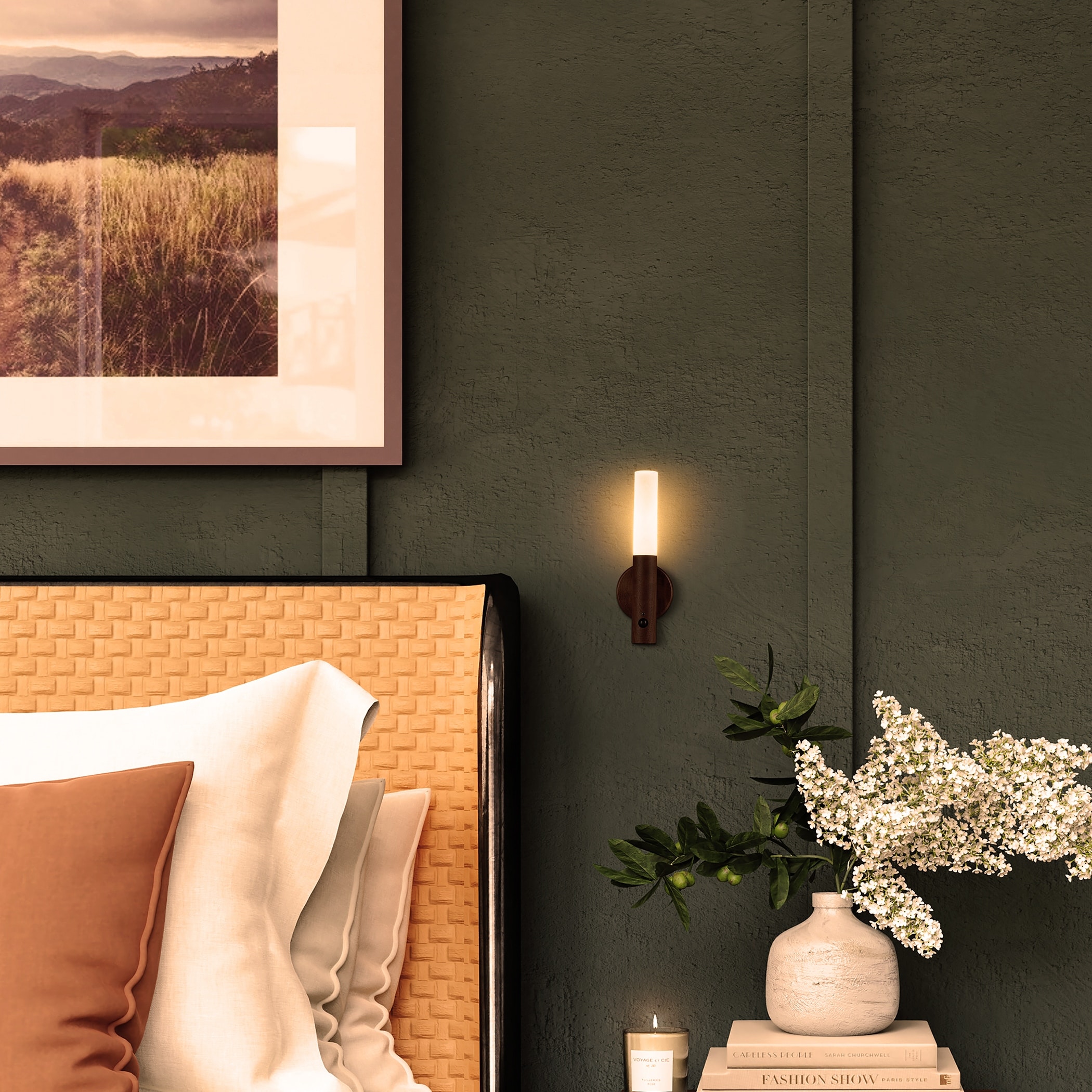 4000mAh Rechargeable Battery Operated Wall Sconce 1 Pack, Dimmable Eye- Caring 3 thumbnail image