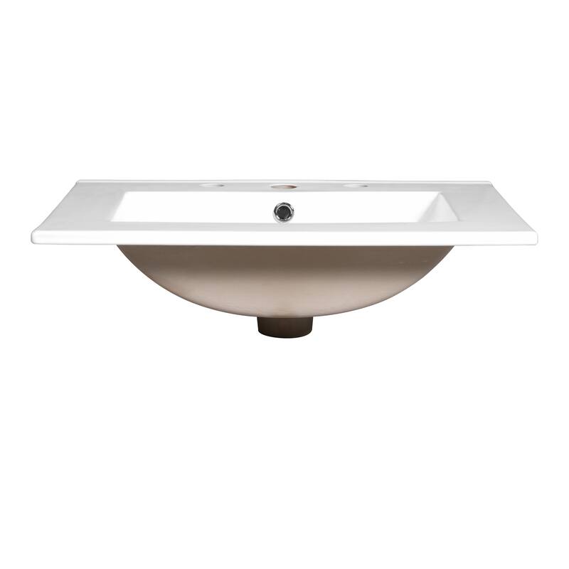 24" Freestanding Bathroom Vanity with White Integrated Ceramic Sink - 24.01'' x 18.3'' x 33.89''