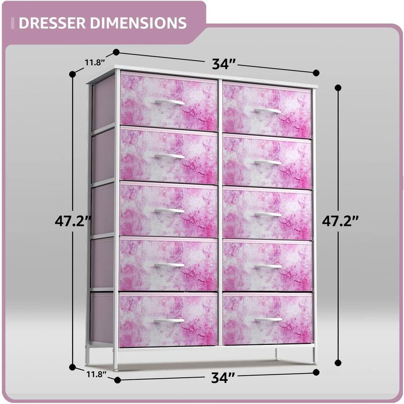 Dressers for Bedroom with 10 Drawers, Chest of Drawers for Bedroom