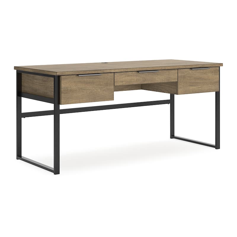 Signature Design by Ashley Montia Light Brown 67" Home Office Desk