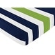 preview thumbnail 3 of 4, Sweet Jojo Designs Stripe Print Fitted Crib Sheet