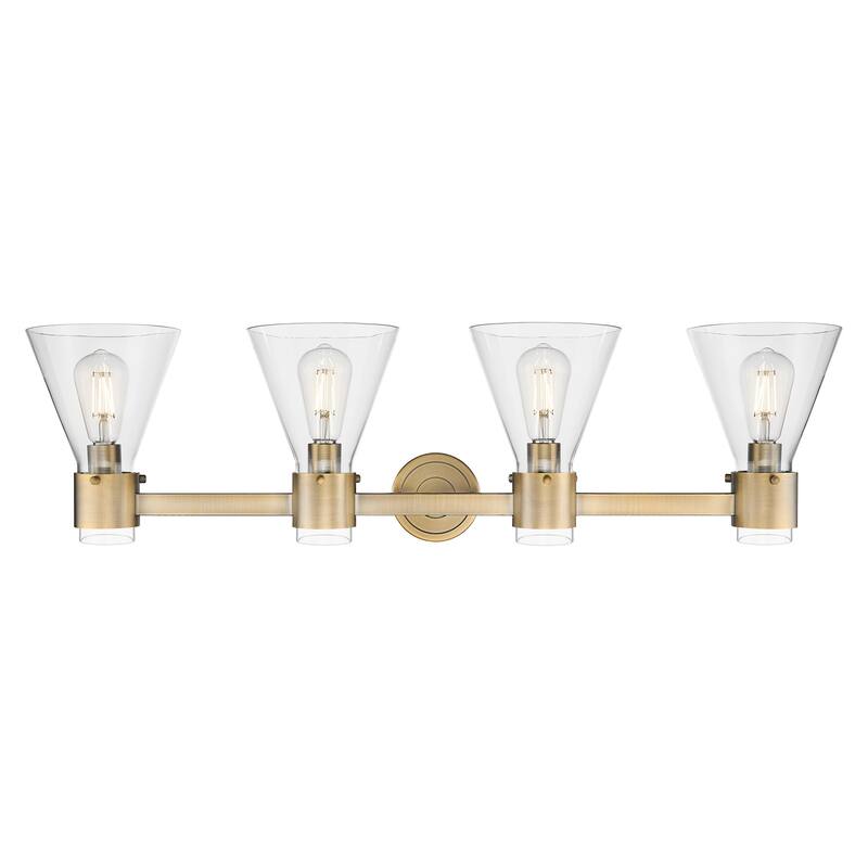 Innovations Lighting 464-4W-G464C-7CL Lawton Cone 4 Light 34" Wide