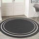 preview thumbnail 45 of 63, Nourison Essentials Indoor/Outdoor Solid Area Rug 4' Round - Black/Ivory