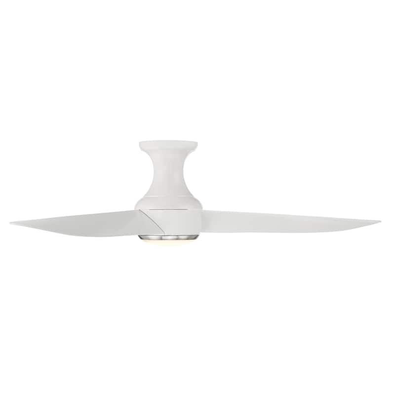 Corona 3-Blade Smart FlushMount Ceiling Fan 54in 3000K LED & Remote - N/A