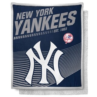 MLB New York Yankees New School Faux Mink Sherpa Throw Blanket