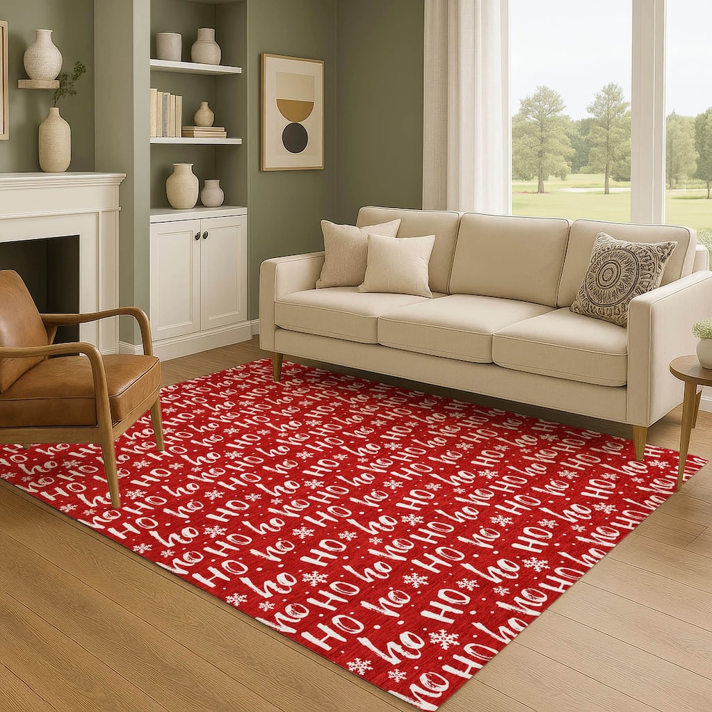 Premium Washable Super Soft Christmas Ho Ho Mayfield Rug