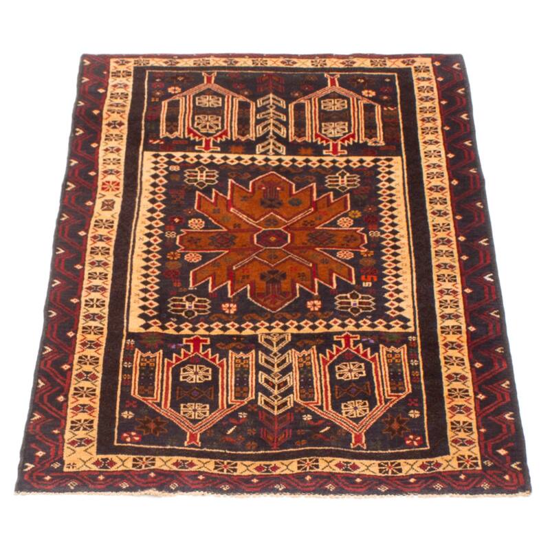 Teimani Black Rug 2'10" x 4'8" - 2'10 x 4'8