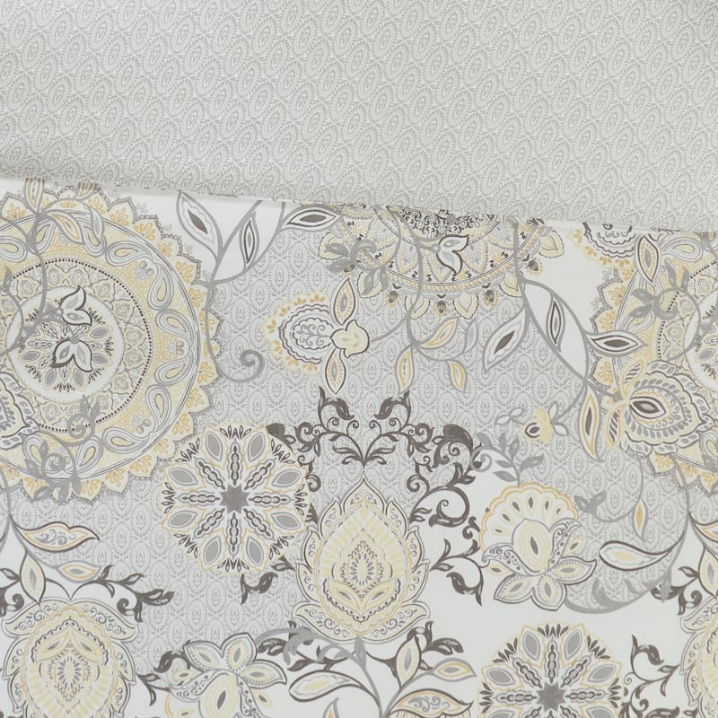 Madison Park Loleta 8 Piece Cotton Floral Printed Reversible Comforter Set