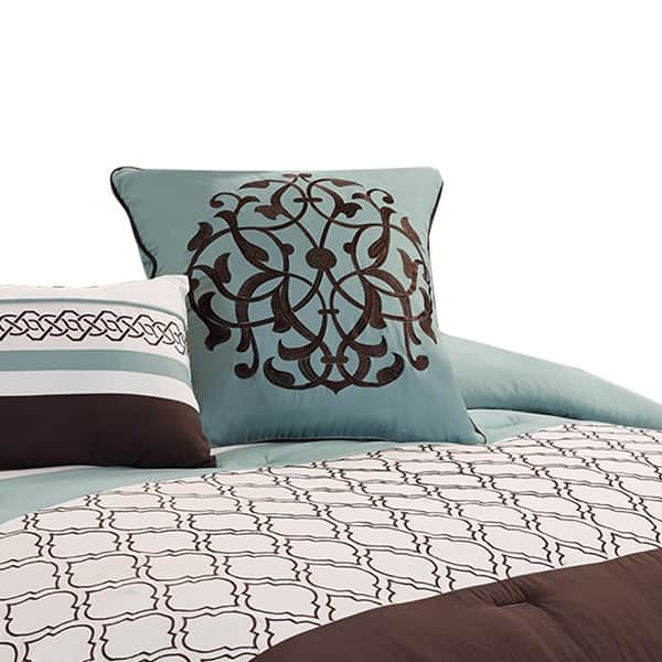 Brylanehome celeste comforter sets with bonus quilt (red blue brown,twin) review. usd
