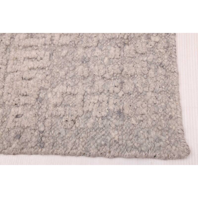 ECARPETGALLERY Hand-knotted Looma Grey Wool Rug - 8'0 x 9'9