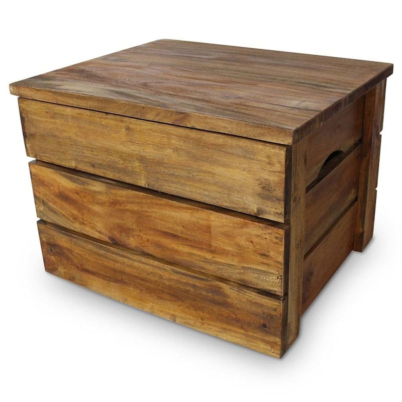 vidaXL Storage Crate Set 2 Pieces Solid Reclaimed Wood