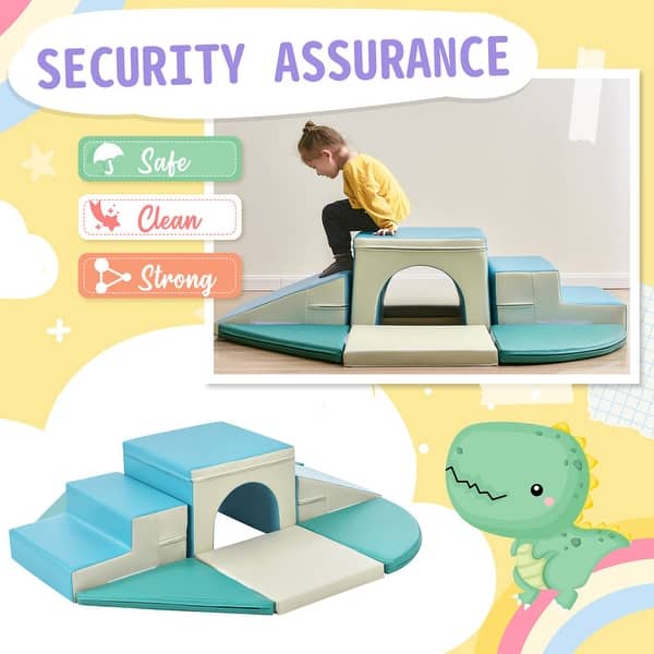 slide 2 of 12, Soft Climb and Crawl Foam Activity Playset Blocks 9 in 1 for Toddlers