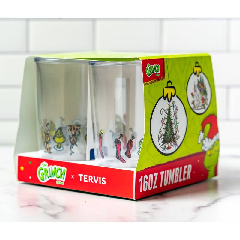 Tervis Dr. Seuss Grinch Who Stole Christmas Holiday Crystal Collection Made in USA Double Walled Insulated Travel Tumbler,