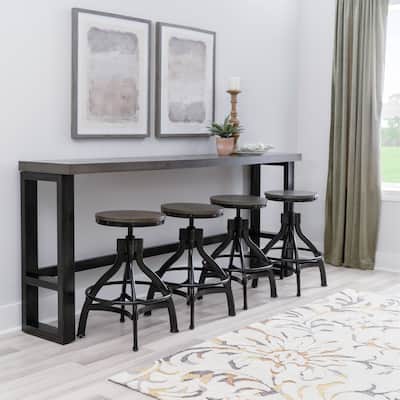 Caverly 5-Piece Adjustable Sofa Bar and Stool Set