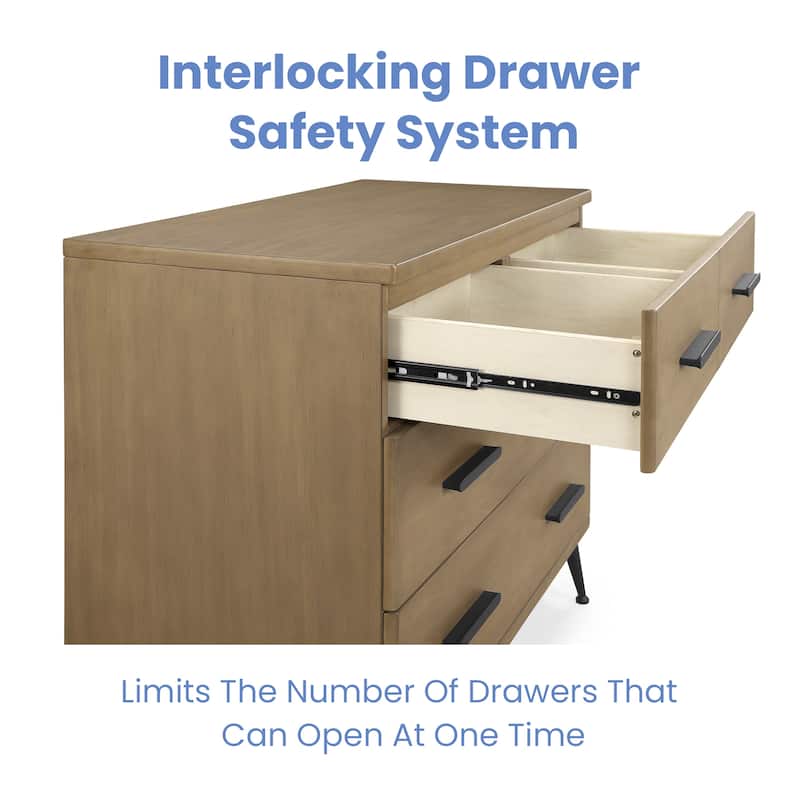 Sloane 4 Drawer Dresser with Changing Top and Interlocking Drawers - N/A