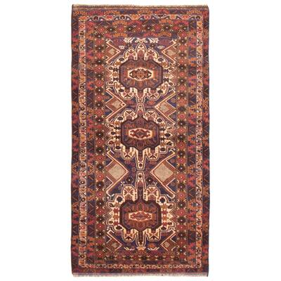 ECARPETGALLERY Hand-knotted Royal Baluch Blue Wool Rug - 3'4 x 6'8