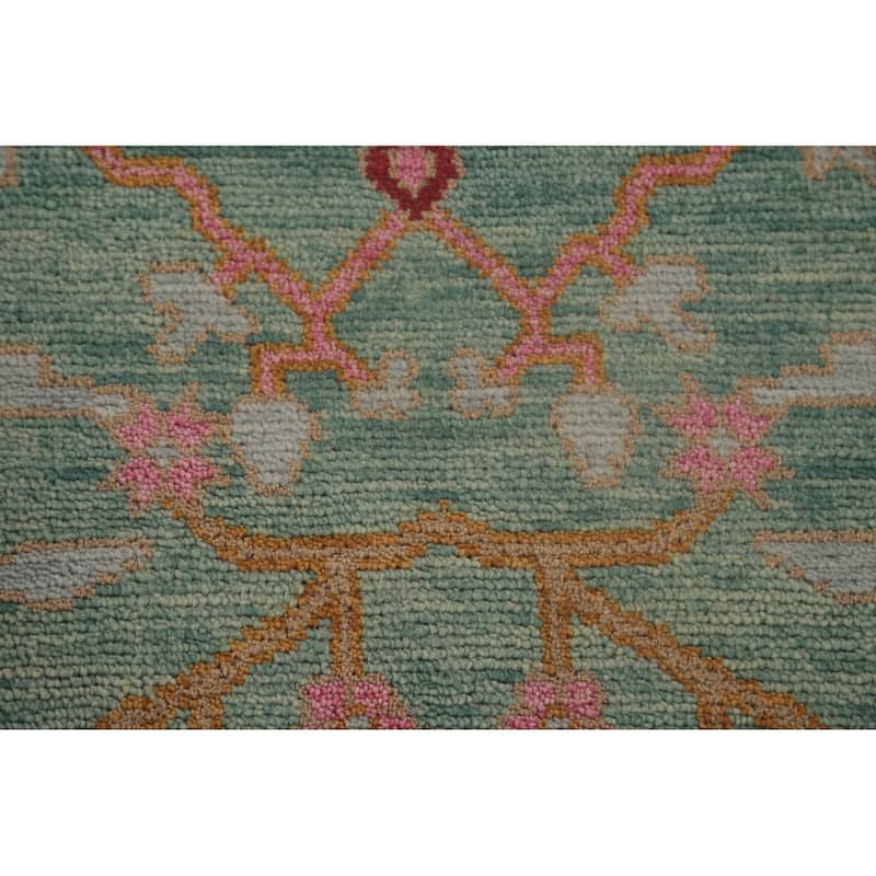 Light Green Heriz-Serapi Oriental Area Rug Handmade Wool Carpet - 8'11"x 11'9"