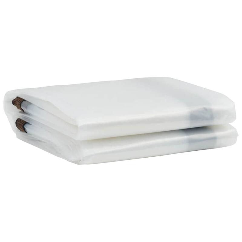 vidaXL Clear Tarpaulin with Eyelets 6.6/9.8x9.8/13.1/16.4/19.7/26.2' Polyethylene - Transparent