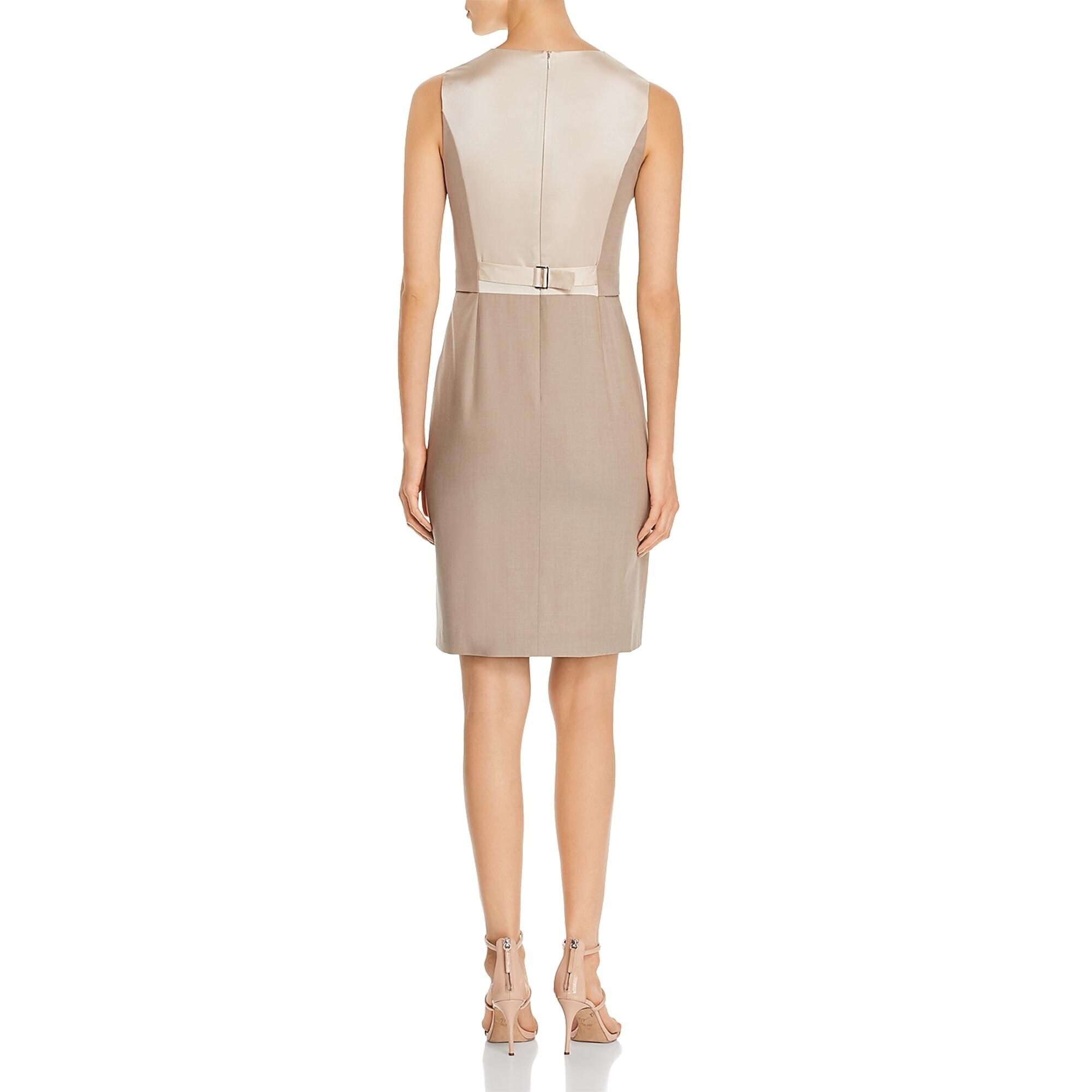 beige work dress