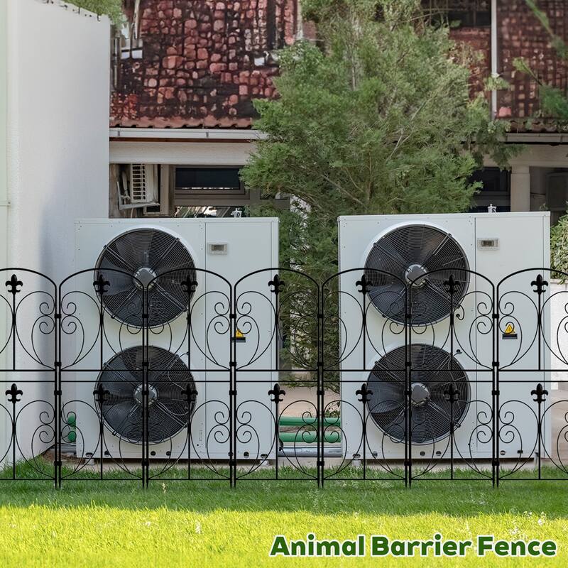 Decorative Garden Fences, Rustproof Metal Fencing for Yard, Dog Rabbits Wire Section