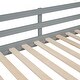 preview thumbnail 12 of 14, Twin over Twin Sturdy Wood Bunk Bed with Roof, Slide and Ladder, Grey